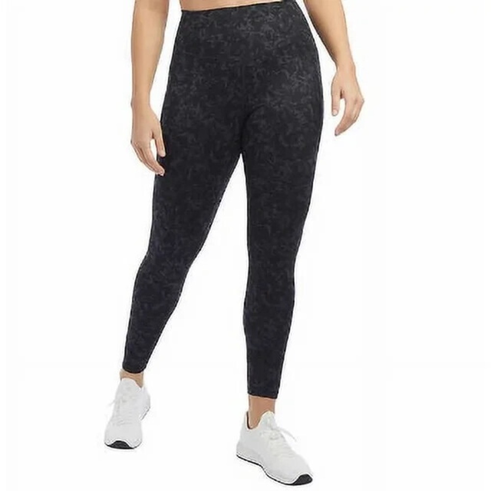 Danskin Women's High Rise 2 Side Pockets Contour Leggings Black Gray Size XS